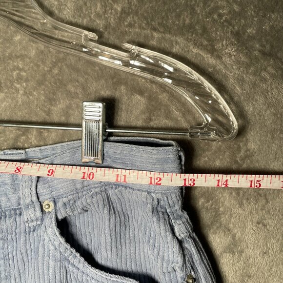 VTG Badge 90s Corduroy Shorts Women’s 16R Blue Relaxed Fit High Waist Baggy Surf - Picture 6 of 9